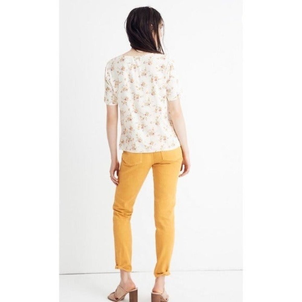Madewell Novel Tie-Front Top Windowbox Floral Sz M - Picture 3 of 7